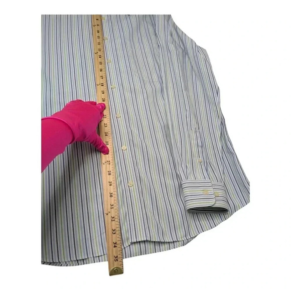 Eddie Bauer Men's Wrinkle Resistant Striped Button Down Dress Shirt Size LT - Picture 9 of 16
